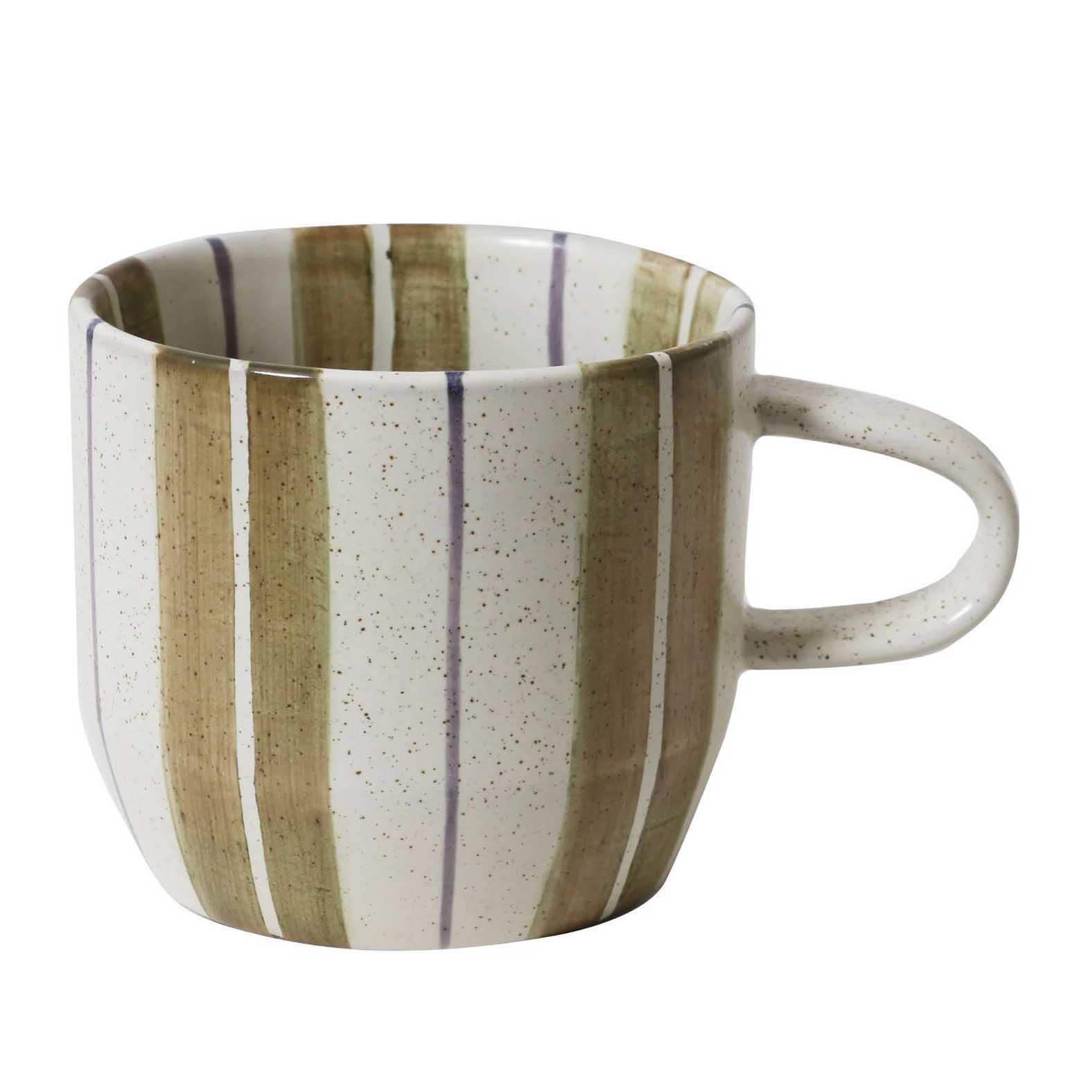 Robert Gordon Cat's Pyjamas Mug - Olive Stripe